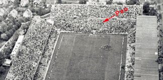 Med konfirmationskostymen på Råsunda 1958