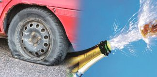 Punktering eller champangekorkar?