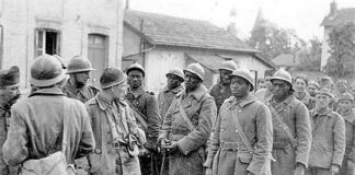 ”Vittvätten” av de franska styrkorna vid befrielsen av Paris 1944