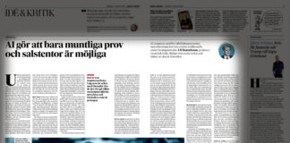 ULF DANIELSSON: AI GÖR ATT BARA MUNTLIGA PROV OCH SALSTENTOR ÄR MÖJLIGA